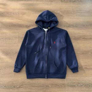 Ralph Lauren Navy Zip Up Hoodie Men’s Casual Sweatshirt