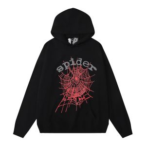 Sp5der Black Spider Web Graphic Pullover Hoodie