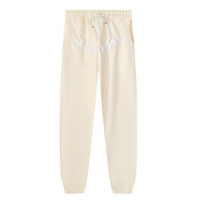 Sp5der Cream Logo Sweatpants Casual Streetwear Pants