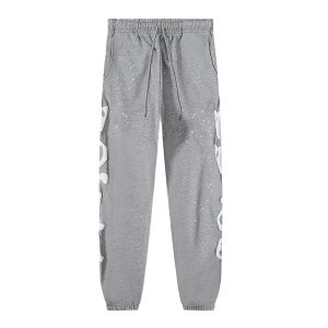Sp5der Grey Drawstring Logo Sweatpants Jogger Pants