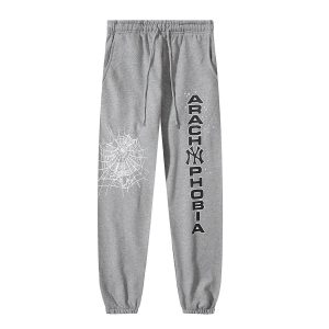Sp5der Grey Arachnid Spider Web Sweatpants
