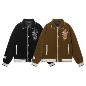 Amiri Logo Embroidered Varsity Jacket for Men