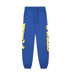 Sp5der Blue Graphic Print Jogger Pants