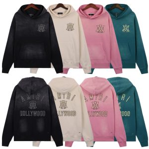 Amiri Hollywood Logo Pullover Hoodie Streetwear Sweatshirt