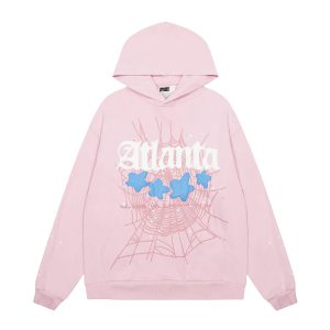 Sp5der Atlanta Pink Spider Web Hoodie
