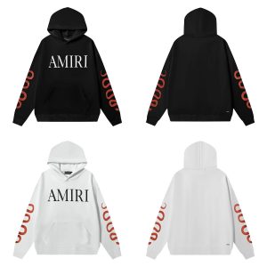 Amiri Logo Sleeve Print Pullover Hoodie Men