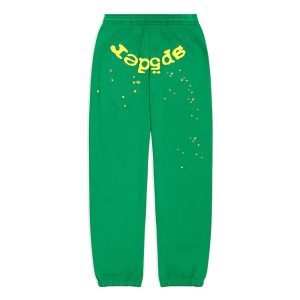 Sp5der Green Logo Sweatpants Streetwear Casual Joggers