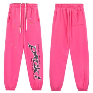 Sp5der Pink Graphic Sweatpants Casual Joggers