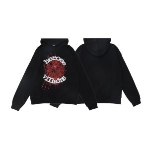 Sp5der Web Logo Black Pullover Hoodie Men Women