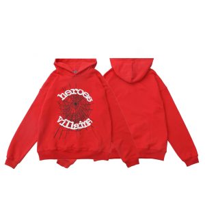 Heroes Villains Red Graphic Pullover Hoodie