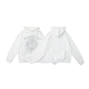 Sp5der White Spider Web Pullover Hoodie