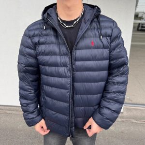 Ralph Lauren Men’s Navy Hooded Puffer Jacket