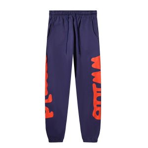 Sp5der Purple Graphic Print Jogger Pants