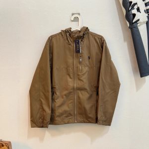 Ralph Lauren Men’s Brown Lightweight Hooded Zip Jacket