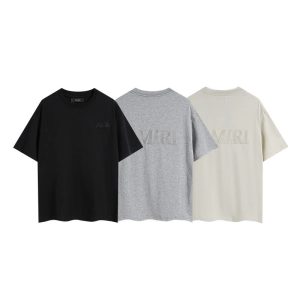 Amiri Logo Short Sleeve Cotton T-Shirt Casual Tee