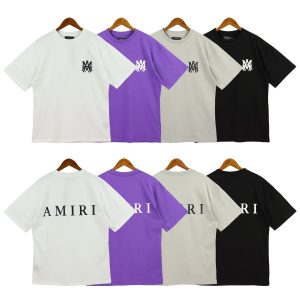 Amiri Logo Cotton T-Shirt Short Sleeve Streetwear