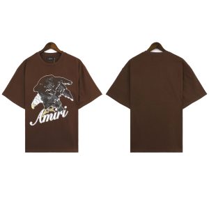 Amiri Brown Eagle Logo Graphic T-Shirt