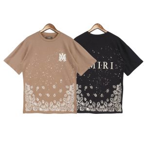 Amiri Floral Print Short Sleeve T-Shirt