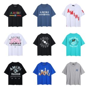 Amiri Logo Graphic Cotton T-Shirt Casual Streetwear