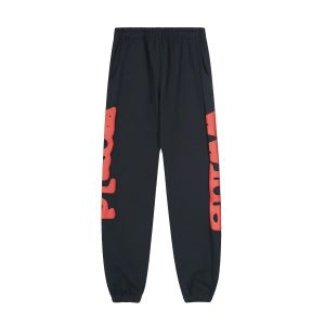 Sp5der Black Red Logo Jogger Sweatpants