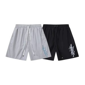 Amiri Logo Print Casual Drawstring Shorts Pants