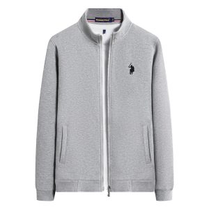 Ralph Lauren Men’s Gray Full Zip Polo Logo Jacket