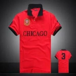Ralph Lauren Chicago 3 Red Short Sleeve Polo Shirt