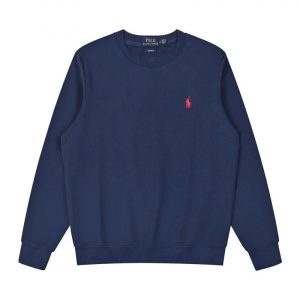Ralph Lauren Men’s Navy Crewneck Sweater Red Pony Logo