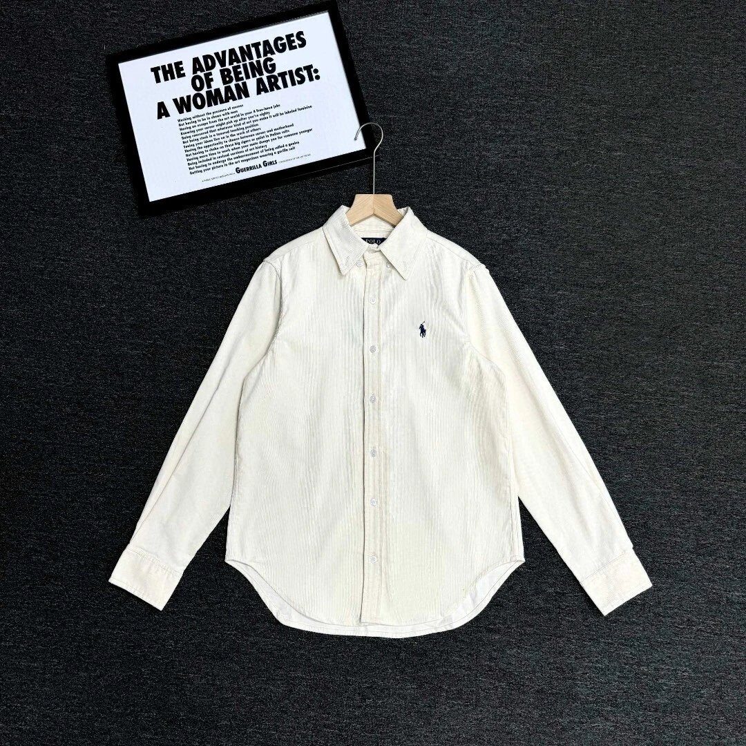 Ralph Lauren Men's White Striped Oxford Button Down Shirt - Buy at OopBuy