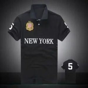 Ralph Lauren New York 5 Black Short Sleeve Polo Shirt