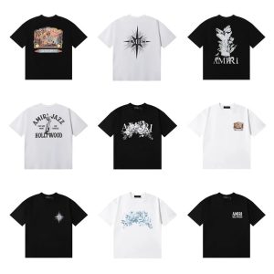 Amiri Graphic Logo Short Sleeve Cotton T-Shirt