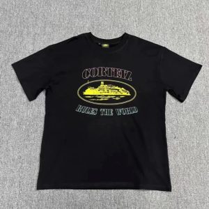 Corteiz Runs The World Black Graphic T-Shirt