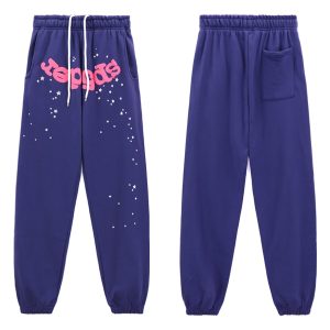 Sp5der Purple Graphic Jogger Sweatpants