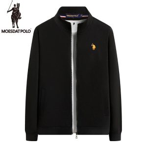 Ralph Lauren Men’s Black Stand Collar Full Zip Jacket