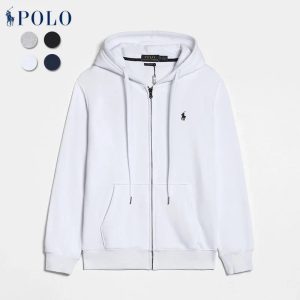 Polo Ralph Lauren Men’s Full-Zip Fleece Hoodie White
