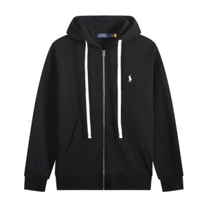 Ralph Lauren Men’s Black Full-Zip Logo Hoodie Jacket