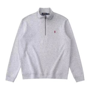 Polo Ralph Lauren Men’s Grey Quarter-Zip Sweater