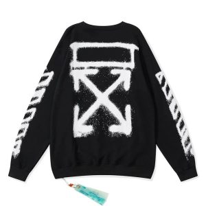 Off-White Arrow Logo Black Sweater Sweatshirt Streetwear