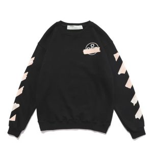 Off-White Black Arrow Sleeve Graphic Sweatshirt Sweater