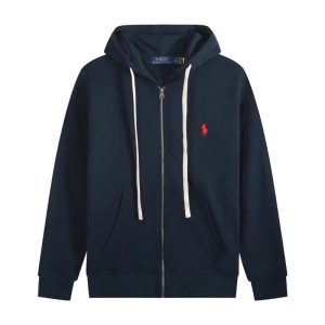 Ralph Lauren Men’s Navy Full-Zip Fleece Hoodie