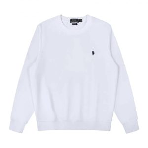 Polo Ralph Lauren White Crewneck Cotton Sweater Men’s