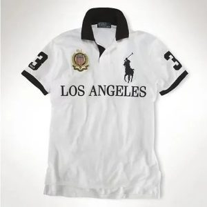 Ralph Lauren Los Angeles Big Pony 3 White Polo Shirt