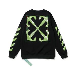 Off-White Arrow Print Black Hoodie Streetwear Sweatshirt