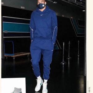 Nike Navy Pullover Hoodie Tracksuit Set Mens Casual