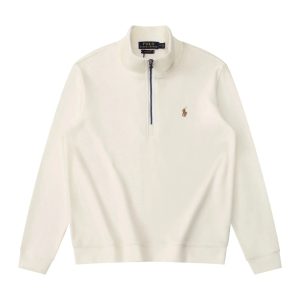Ralph Lauren Half Zip White Sweater Pullover Men