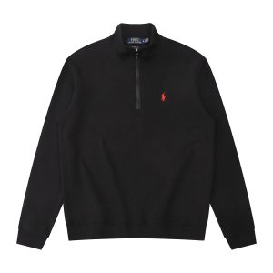 Ralph Lauren Black Half Zip Pullover Sweater