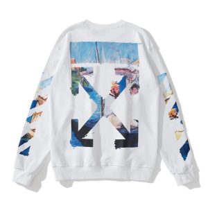 Off-White Arrow Graphic White Sweater Pullover