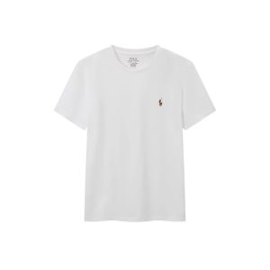 Ralph Lauren Men’s White Crewneck T-Shirt With Pony Logo