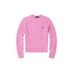 Ralph Lauren Pink Cable Knit Cotton Sweater