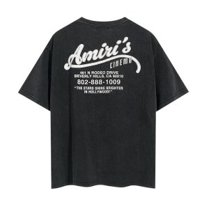 Amiri Men’s Black Script Logo Graphic T-Shirt